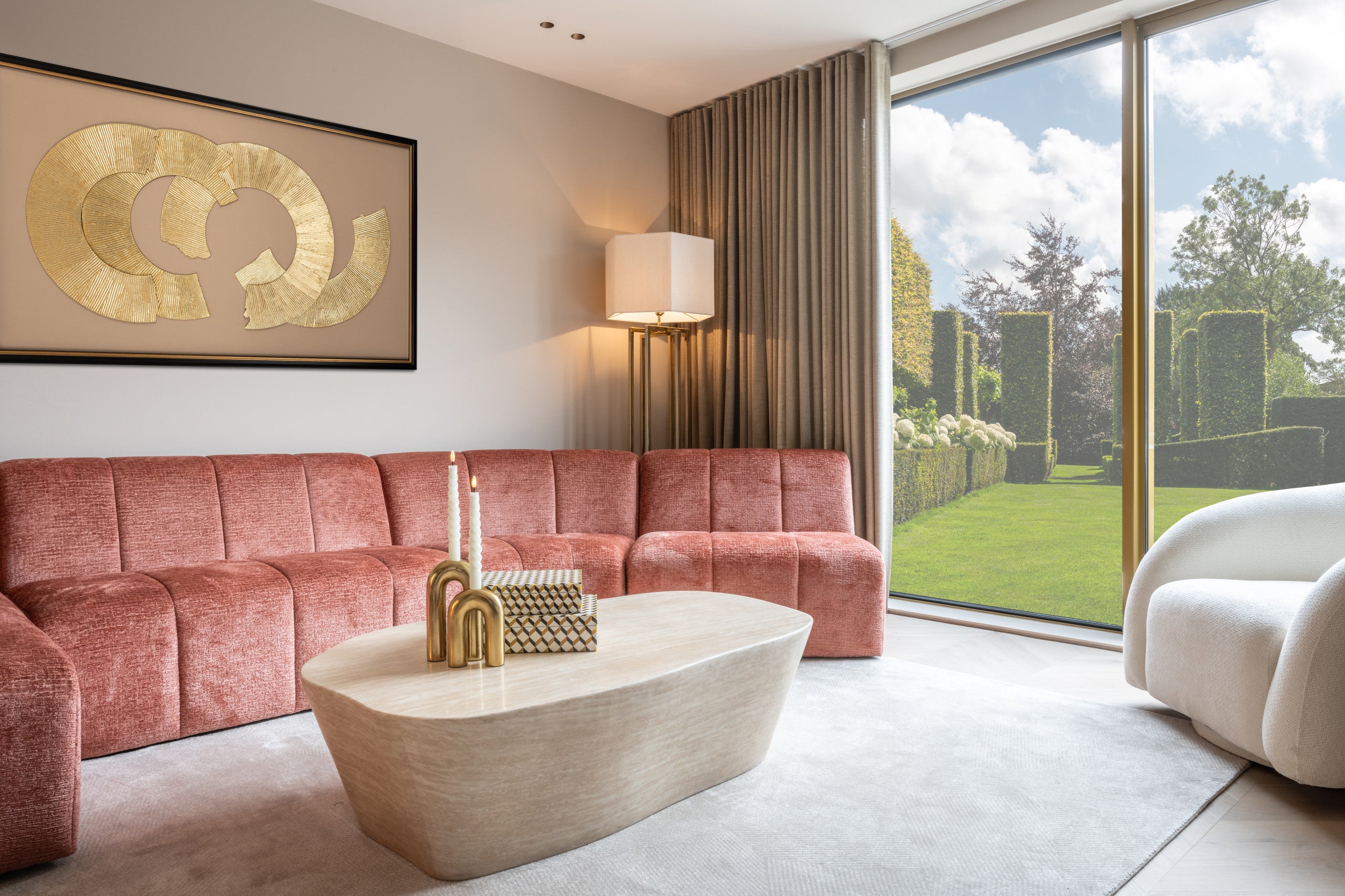 Richmond Interiors Kissen Mindy quadrant cream 50x50 Kissen Richmond Interiors