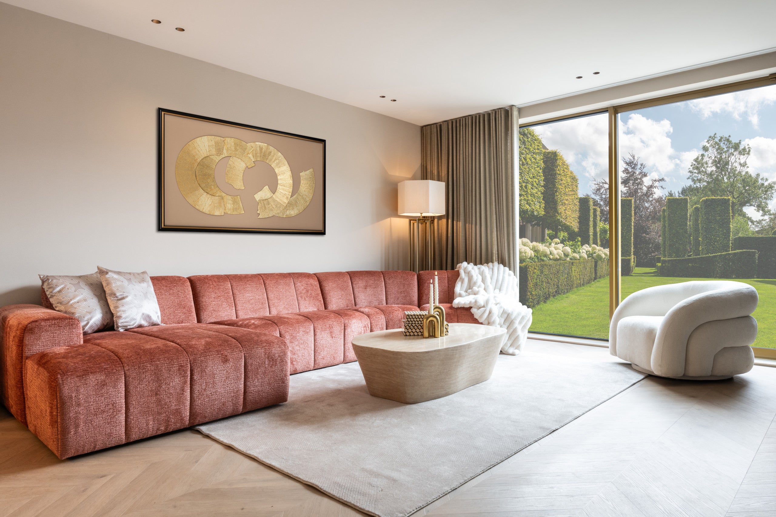 Richmond Interiors Kissen Mindy quadrant cream 50x50