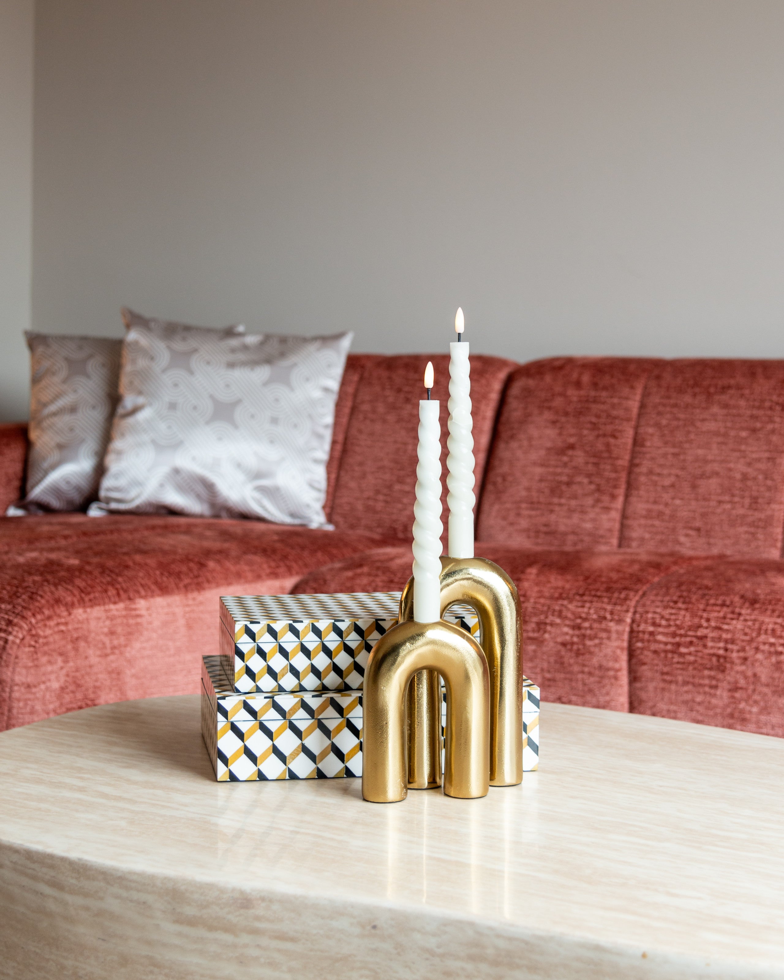 Richmond Interiors Kissen Mindy quadrant cream 50x50