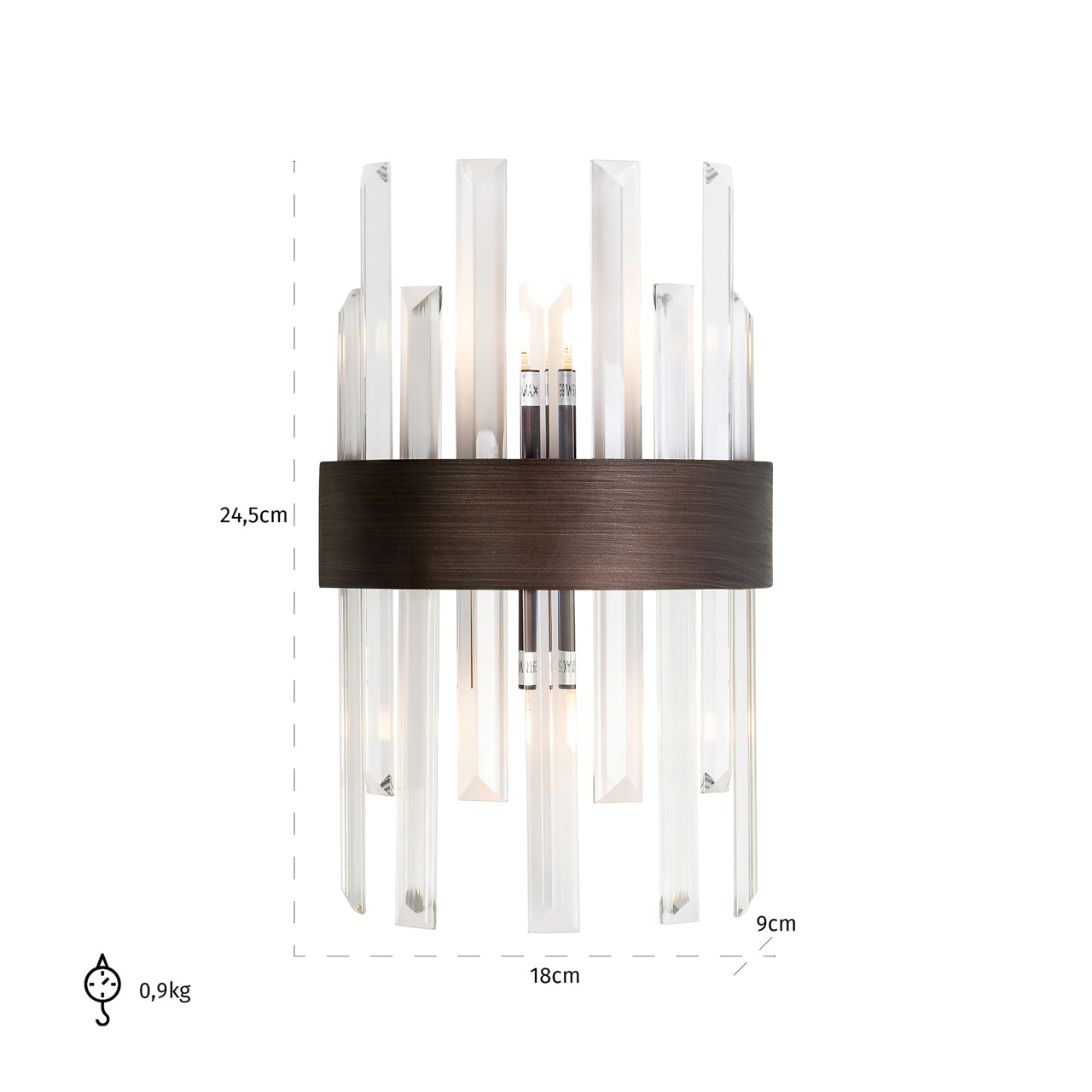 Richmond Interiors Wandlampe Avan bronze Wandlampe Richmond Interiors