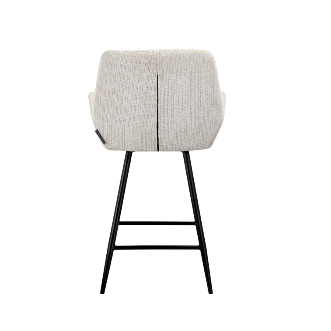 Richmond Interiors - 2er-Set Barhocker Linsey beige Chenille Barhocker Richmond Interiors