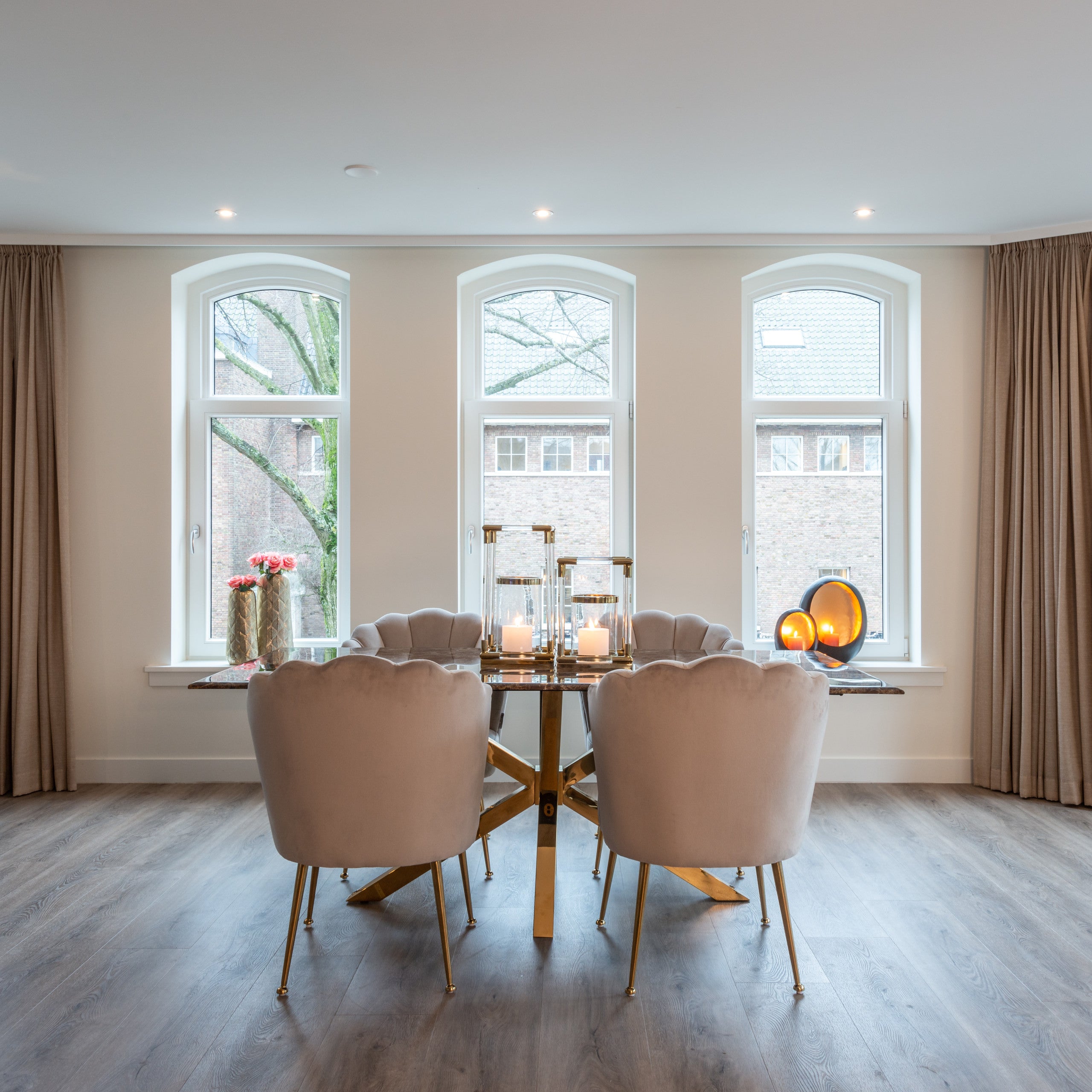 Richmond Interiors Esszimmerstuhl Pippa khaki velvet