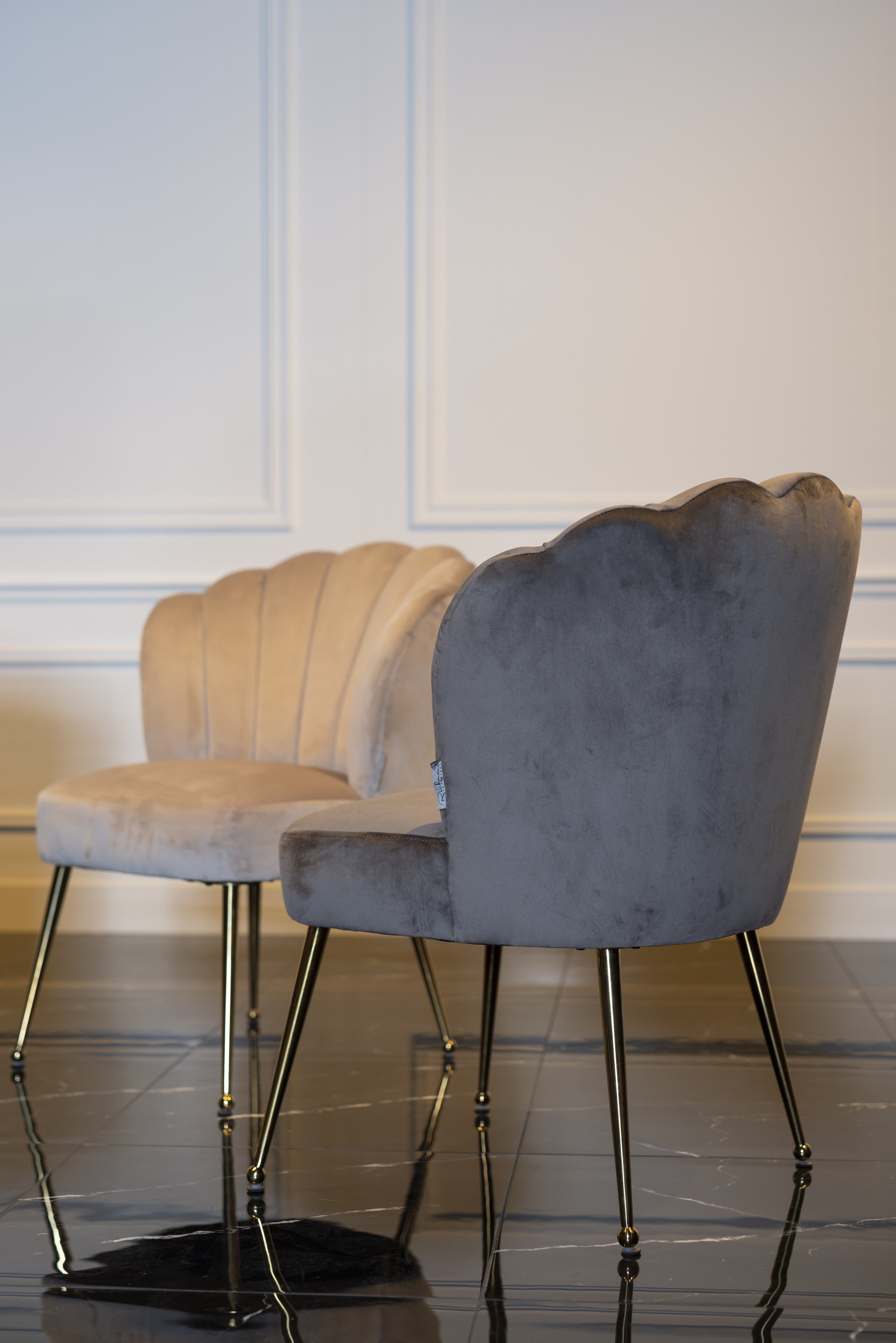 Richmond Interiors Esszimmerstuhl Pippa khaki velvet