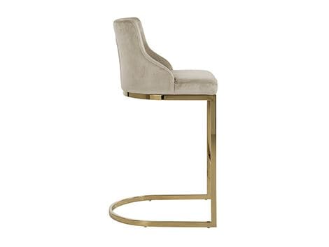 Richmond Interiors 2er-Set Barstuhl Bolton khaki velvet / gold fire retardant Barstuhl Richmond Interiors