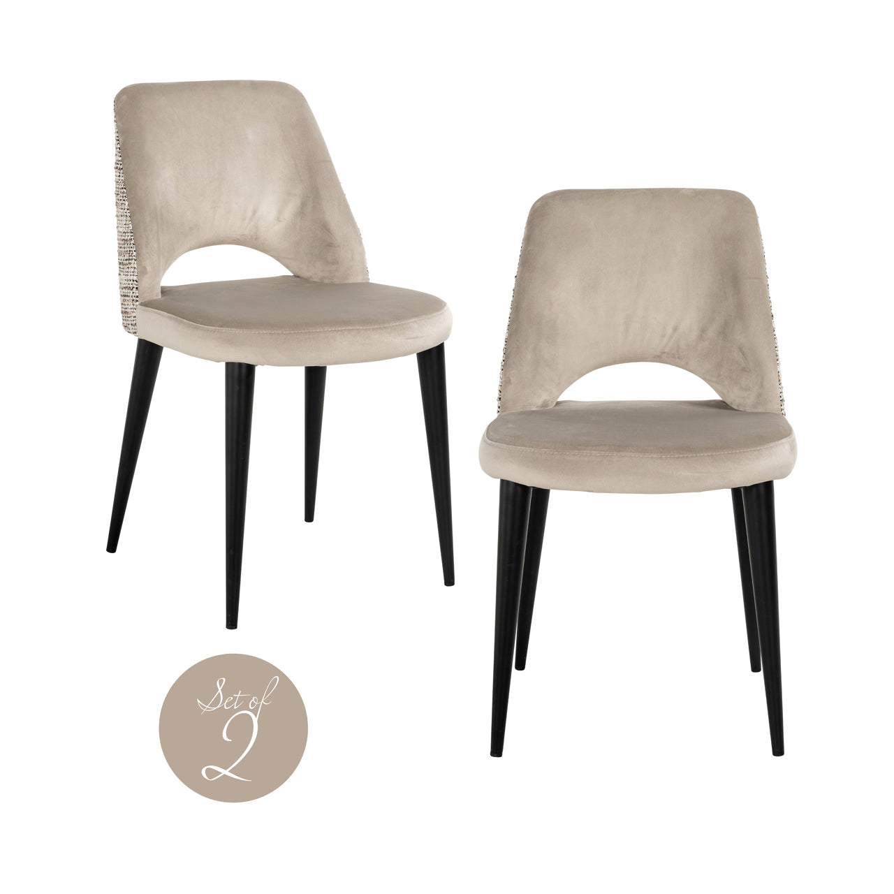 Richmond Interiors Esszimmerstuhl Tabitha trendy nature fire retardant (Set of 2) Esszimmerstuhl Richmond Interiors