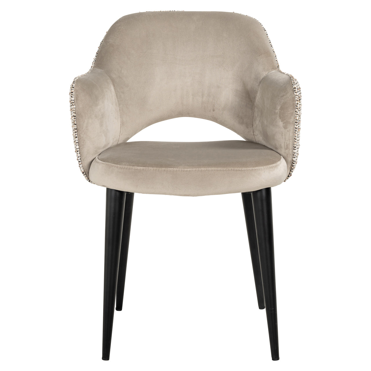 Richmond Interiors Esszimmerstuhl Giovanna trendy nature / khaki velvet fire retardant Esszimmerstuhl Richmond Interiors