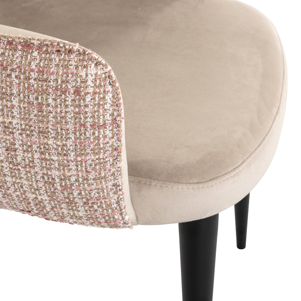 Richmond Interiors Esszimmerstuhl Giovanna trendy rose / khaki velvet Esszimmerstuhl Richmond Interiors