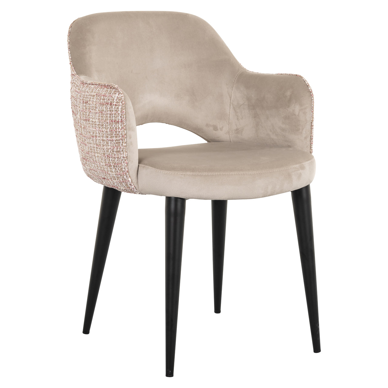 Richmond Interiors Esszimmerstuhl Giovanna trendy rose / khaki velvet Esszimmerstuhl Richmond Interiors
