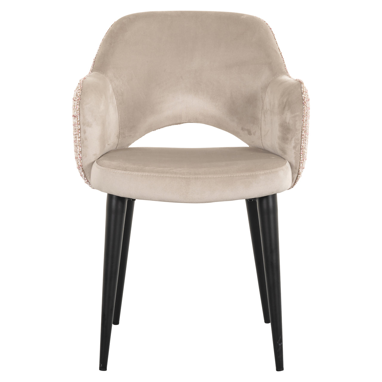 Richmond Interiors Esszimmerstuhl Giovanna trendy rose / khaki velvet Esszimmerstuhl Richmond Interiors
