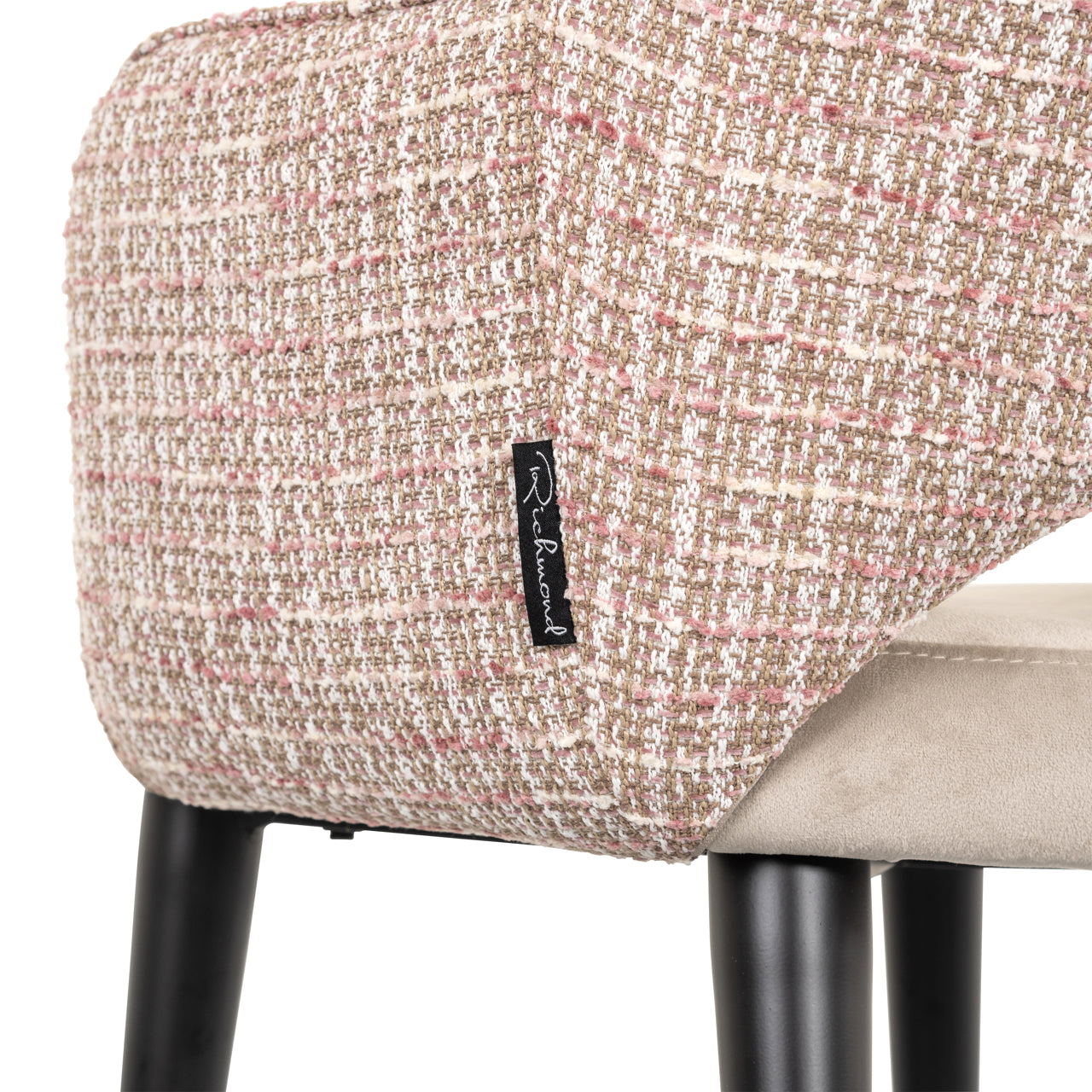 Richmond Interiors Esszimmerstuhl Giovanna trendy rose / khaki velvet Esszimmerstuhl Richmond Interiors