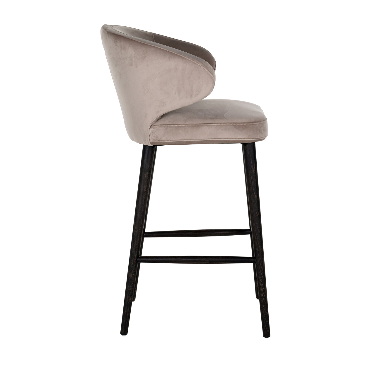 Richmond Interiors Barhocker Indigo khaki velvet Barhocker Richmond Interiors