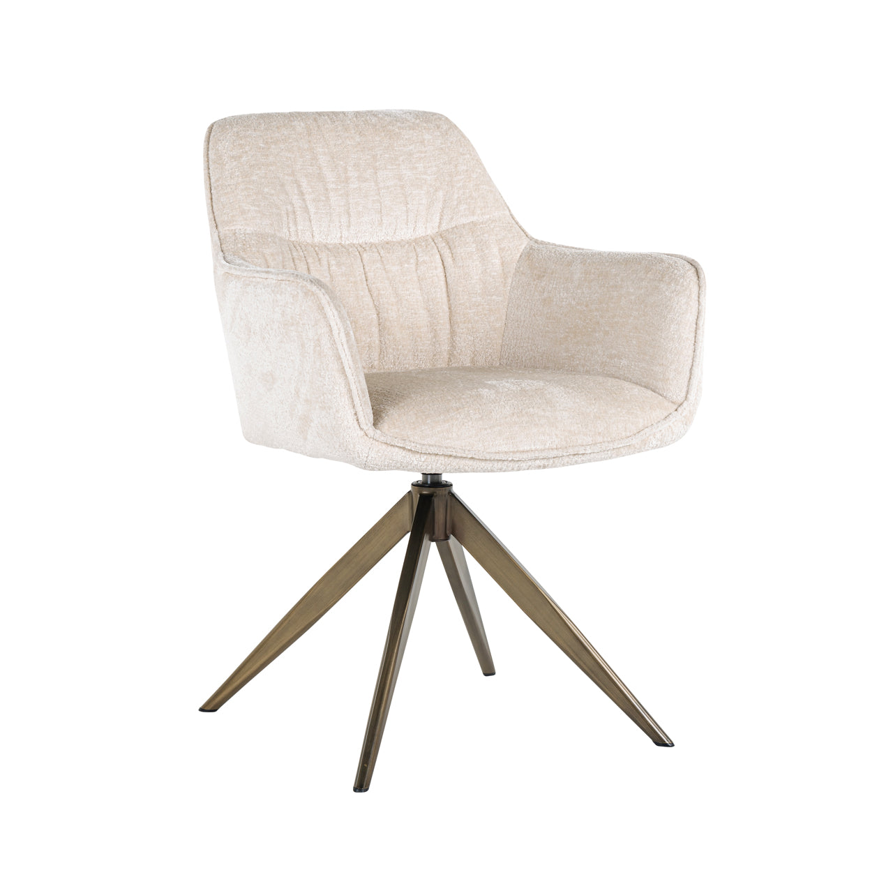 Richmond Interiors Esszimmerstuhl Aline white chenille swivel fire retardant Esszimmerstuhl Richmond Interiors