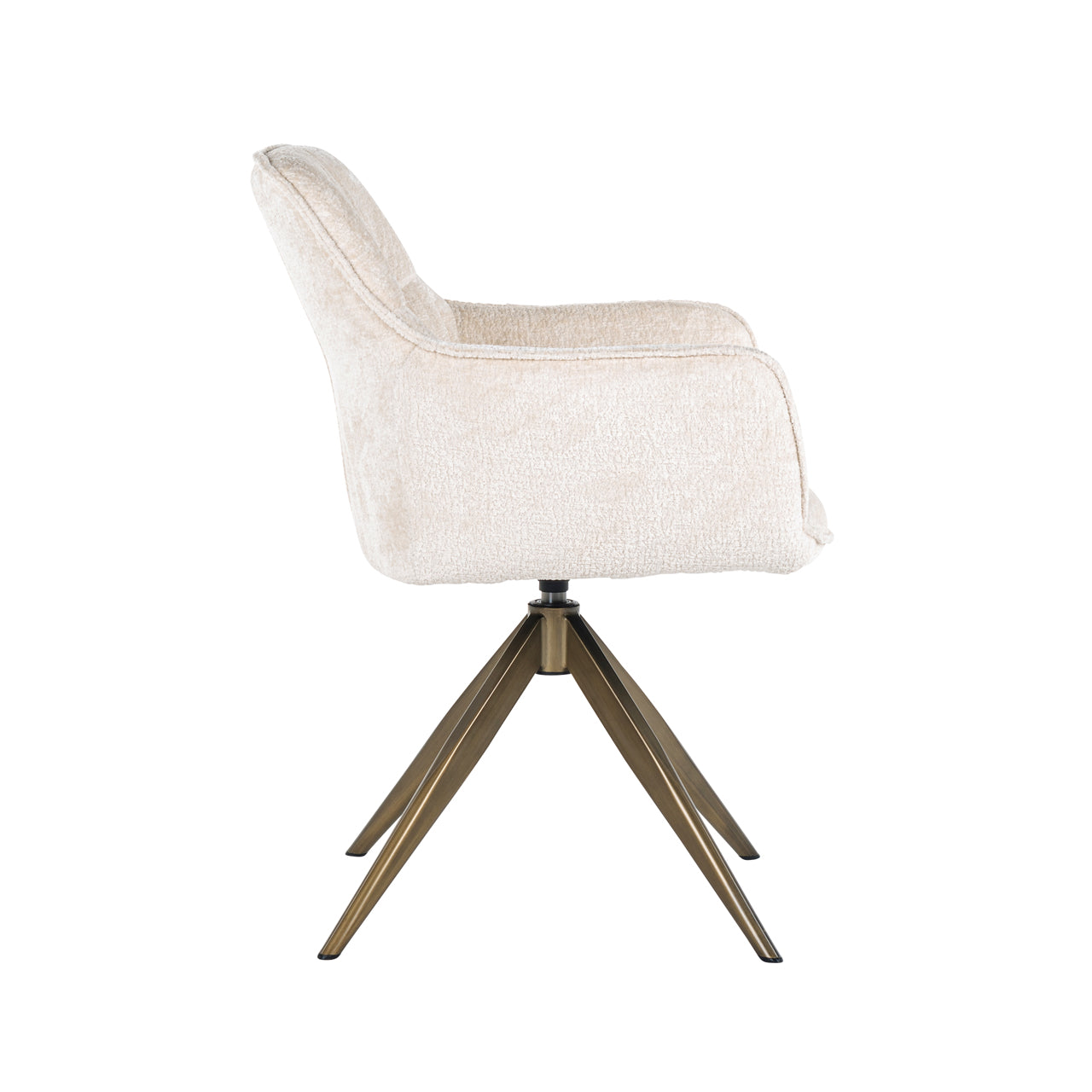 Richmond Interiors Esszimmerstuhl Aline white chenille swivel fire retardant Esszimmerstuhl Richmond Interiors