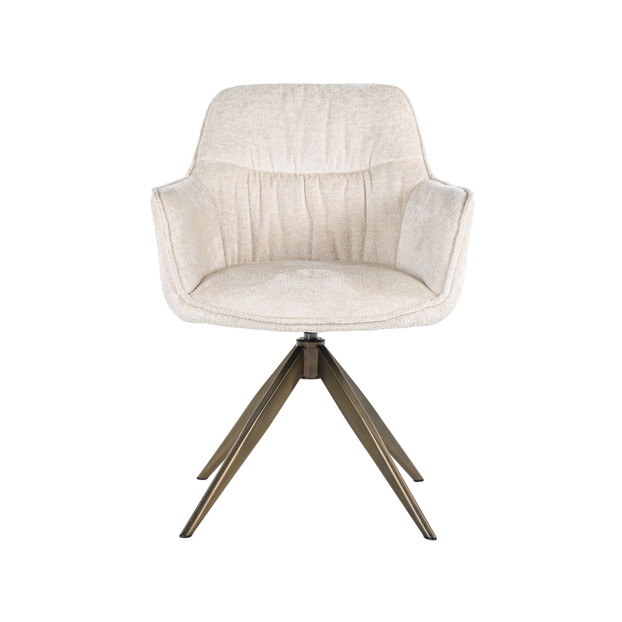 Richmond Interiors Esszimmerstuhl Aline white chenille swivel fire retardant Esszimmerstuhl Richmond Interiors