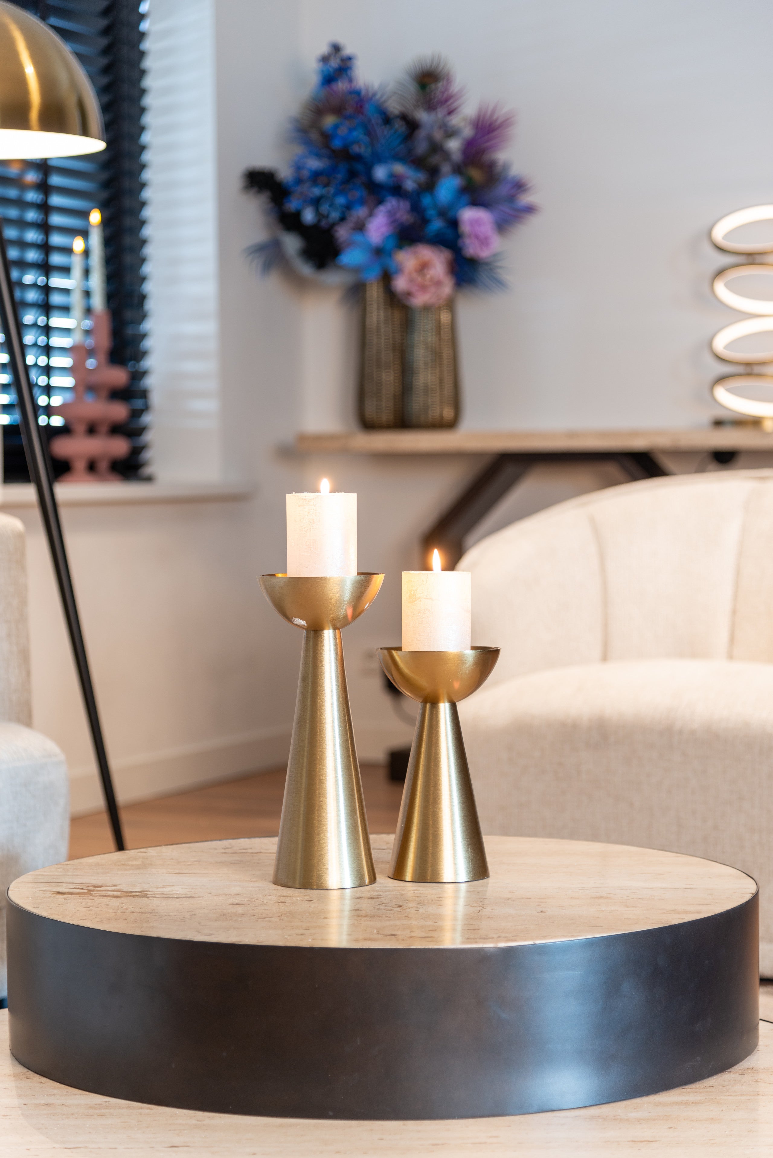 Richmond Interiors Tischlampe Jaimin brushed gold Tischlampe Richmond Interiors