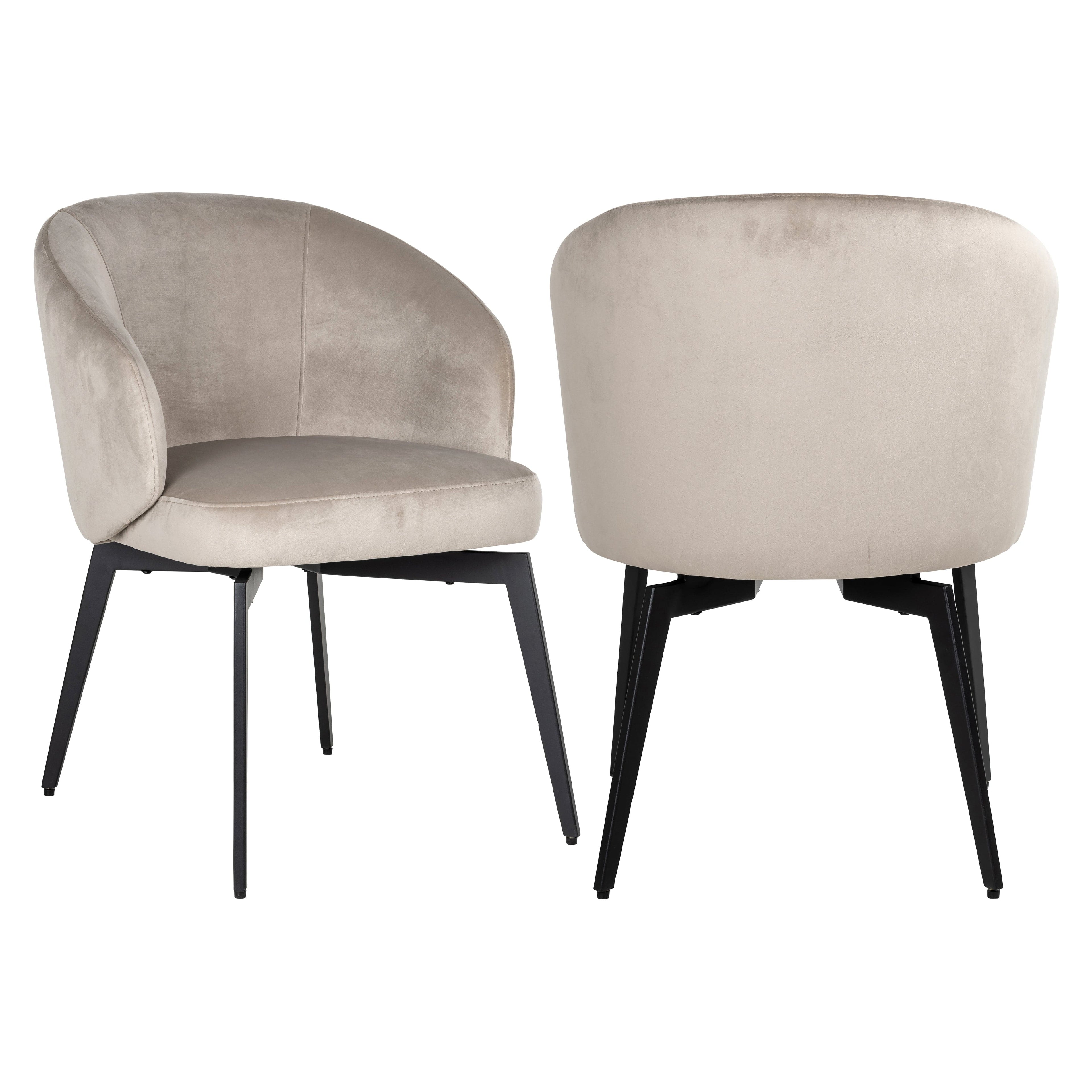 Richmond Interiors Stuhl Amphara khaki velvet (FR-Quartz 903 Khaki) Esszimmerstuhl Richmond Interiors