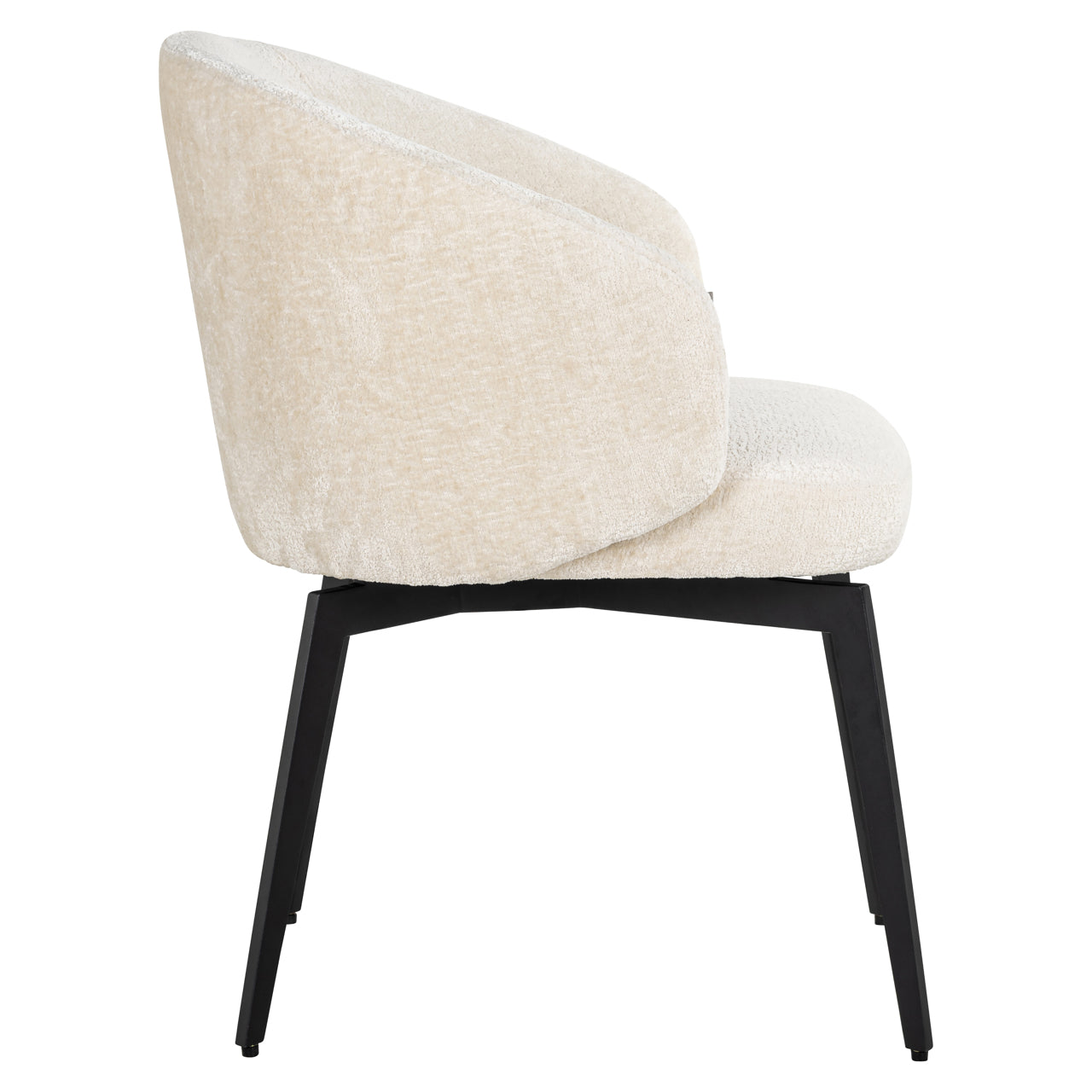 Richmond Interiors Esszimmerstuhl Amphara FR white chenille fire retardant Esszimmerstuhl Richmond Interiors