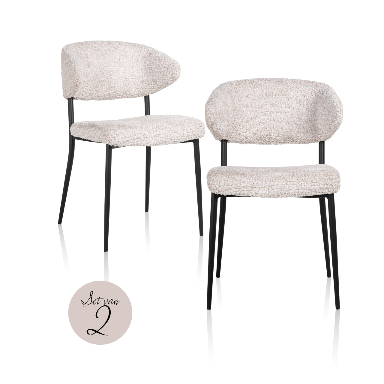 Richmond Interiors Esszimmerstuhl Bea lovely cream (Set of 2) Esszimmerstuhl Richmond Interiors