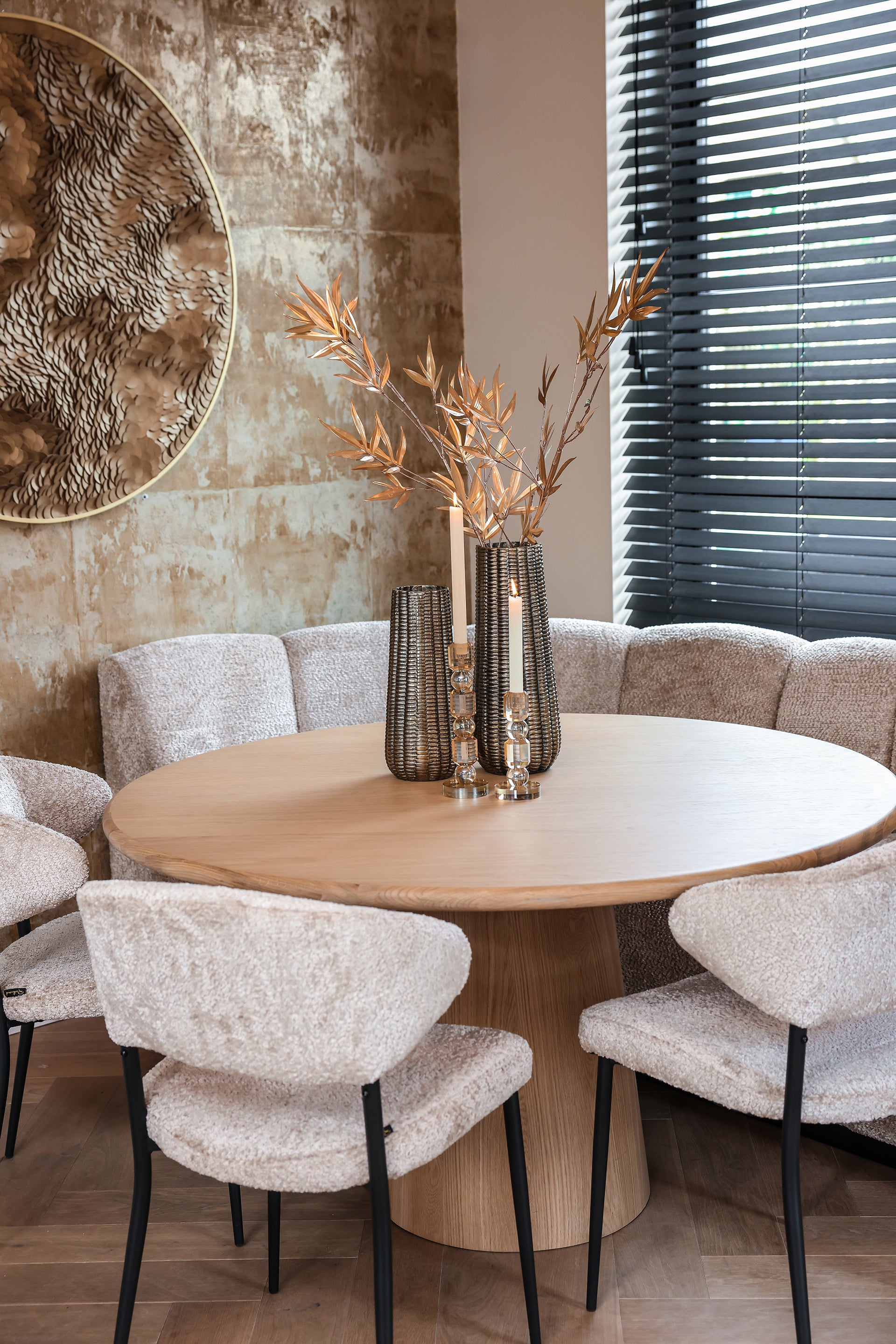 Richmond Interiors Esstisch Oakley 140Ø (Natural oak) Esstisch rund Richmond Interiors