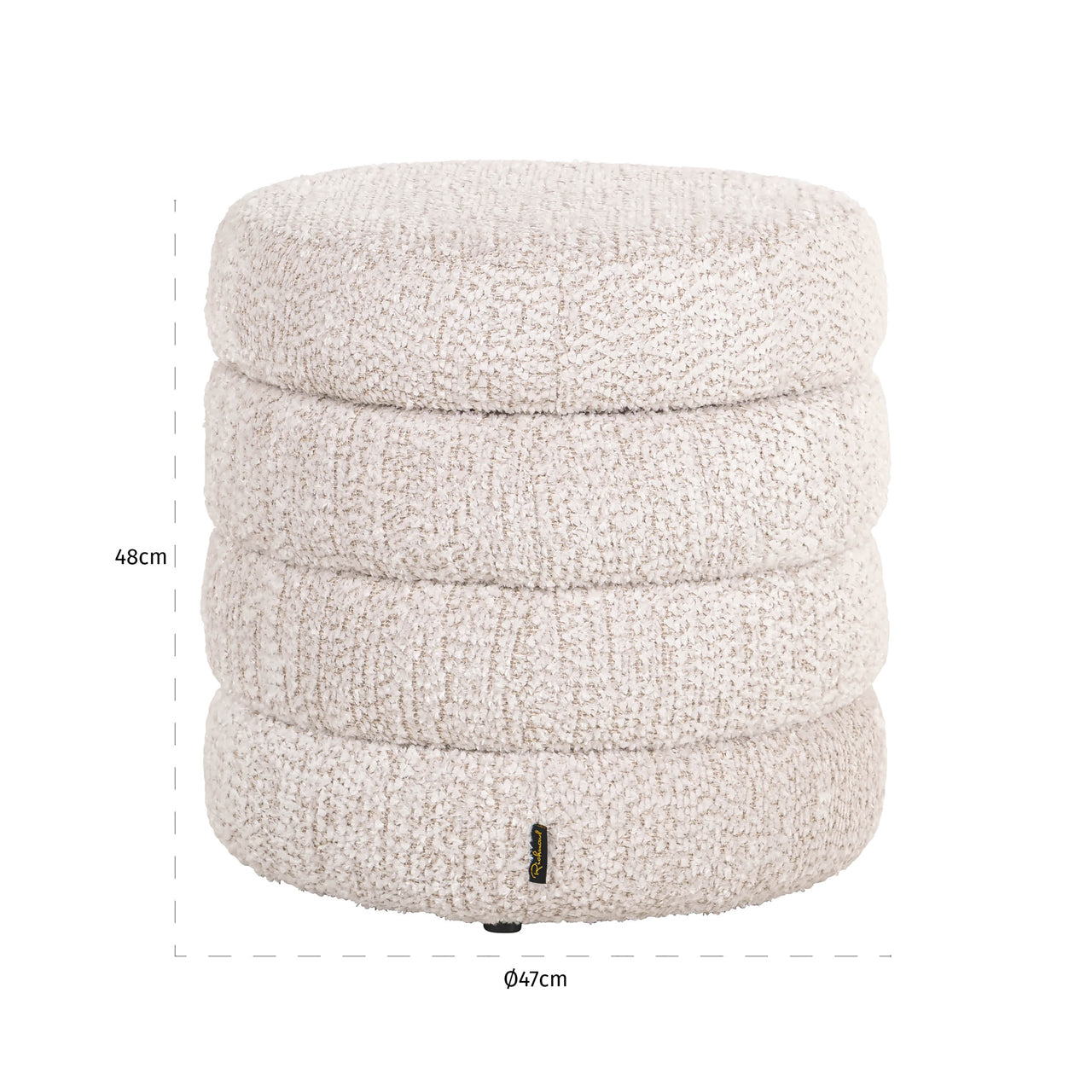 Richmond Interiors Hocker & Fußbank Adele brown chunky Hocker & Fußbank Richmond Interiors
