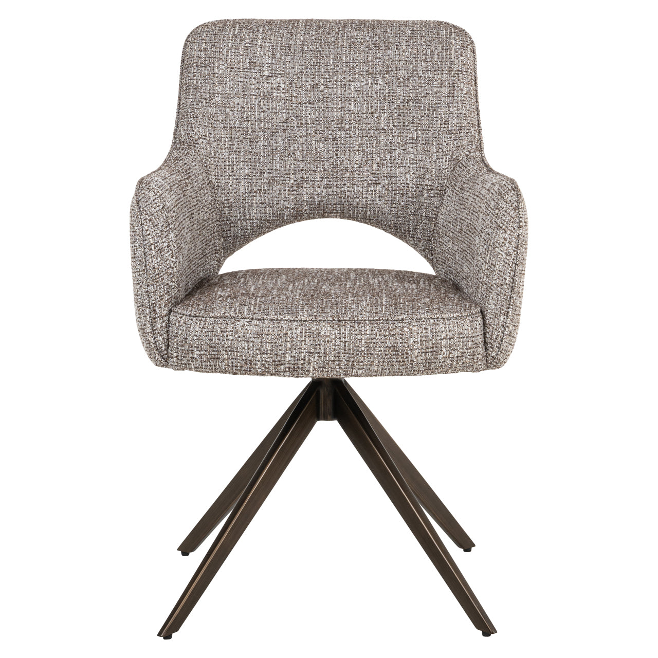 Richmond Interiors dining chair Ginerva earth tweed swivel