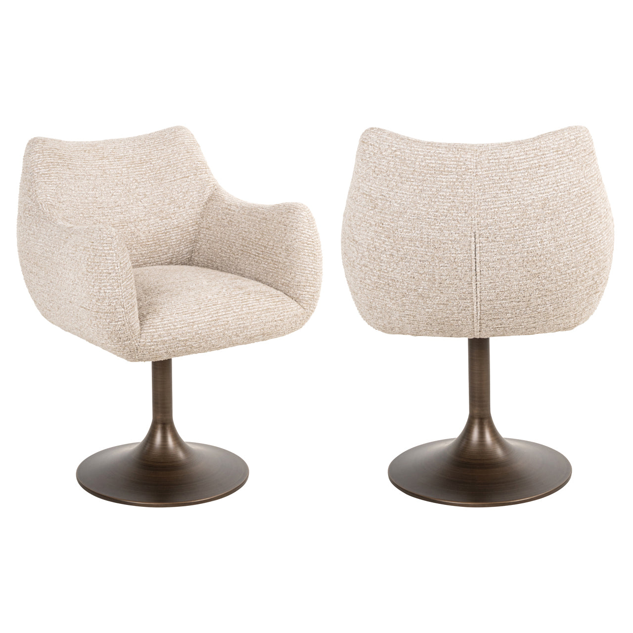 Richmond Interiors Esszimmerstuhl Aldo natural linear swivel Esszimmerstuhl Richmond Interiors