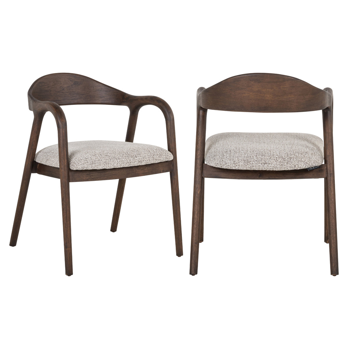 Richmond Interiors Esszimmerstuhl Mihara mocca fancy fire retardant Richmond Interiors