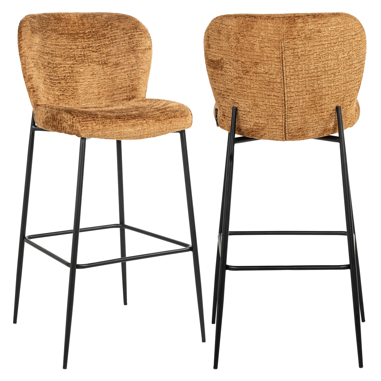 Richmond Interiors Barhocker Darby cognac fusion
