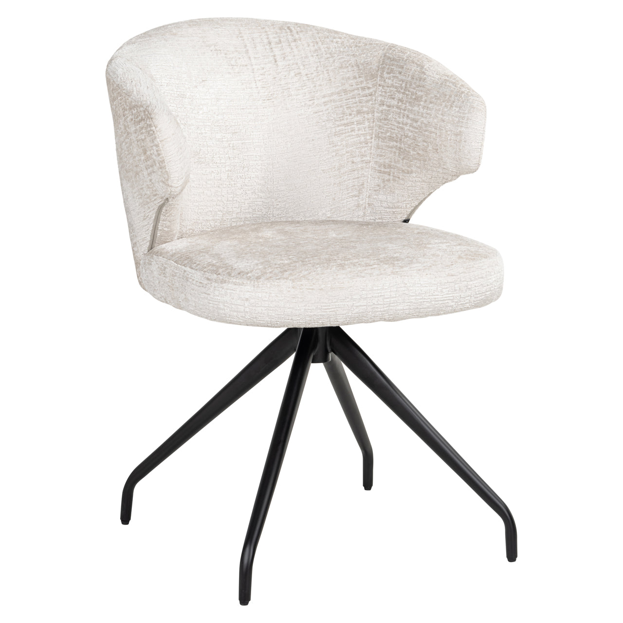 Richmond Interiors Esszimmerstuhl Milly cream fusion swivel