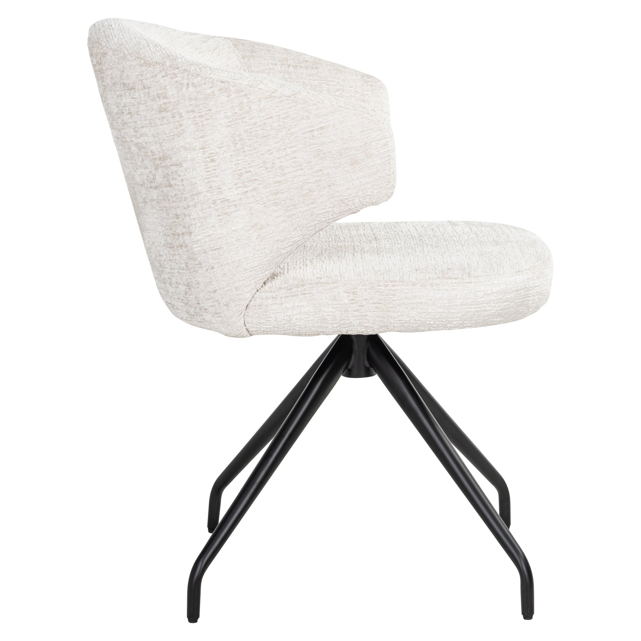 Richmond Interiors Esszimmerstuhl Milly cream fusion swivel
