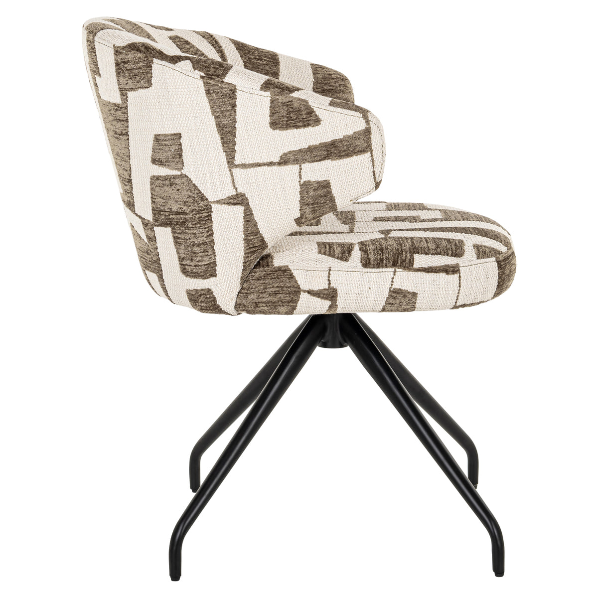 Richmond Interiors Esszimmerstuhl Milly moss graffic swivel Richmond Interiors