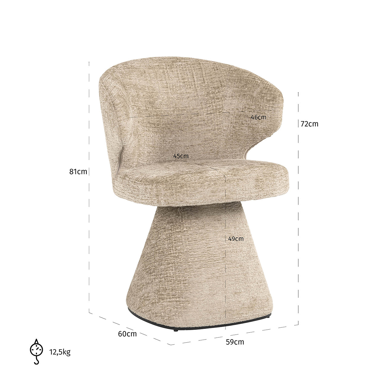 Richmond Interiors - Stuhl Gatsbi Desert Fusion - Feuerhemmend Esszimmerstuhl Richmond Interiors