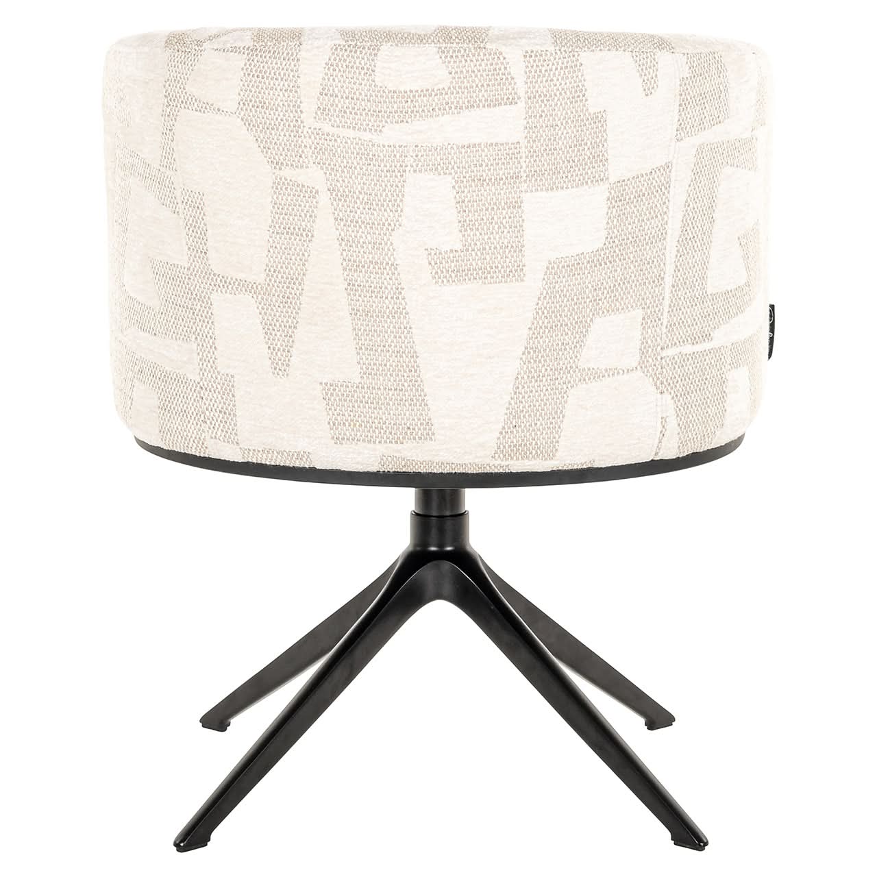 Richmond Interiors Drehsessel Cheyenne – Beige Graffic mit 360° Funktion Esszimmerstühle Richmond Interiors