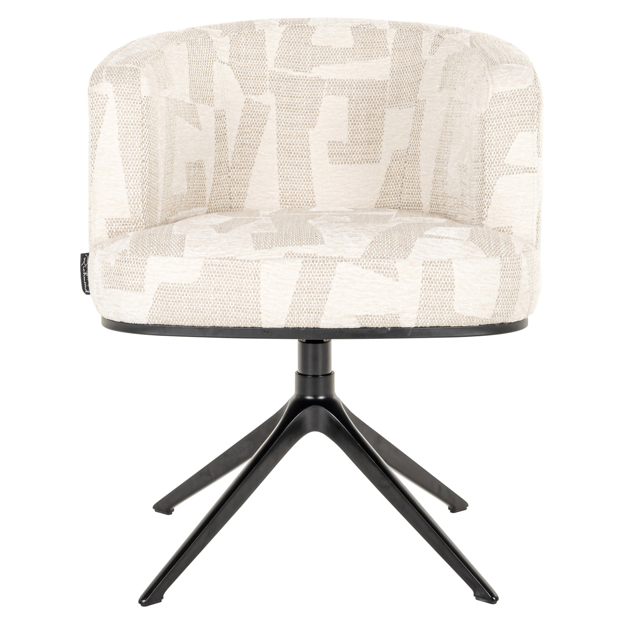 Richmond Interiors Esszimmerstuhl Cheyenne beige graffic swivel Esszimmerstuhl Richmond Interiors