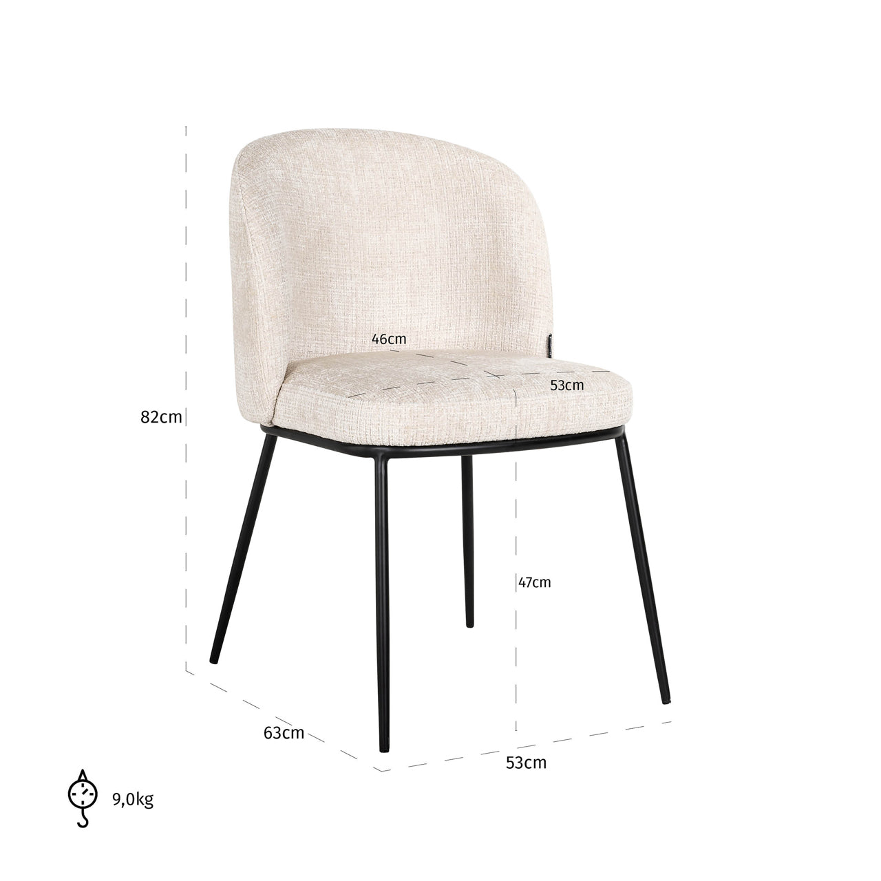 Richmond Interiors Esszimmerstuhl Elvi niagara beige fire retardant (Set of 2) Esszimmerstuhl Richmond Interiors