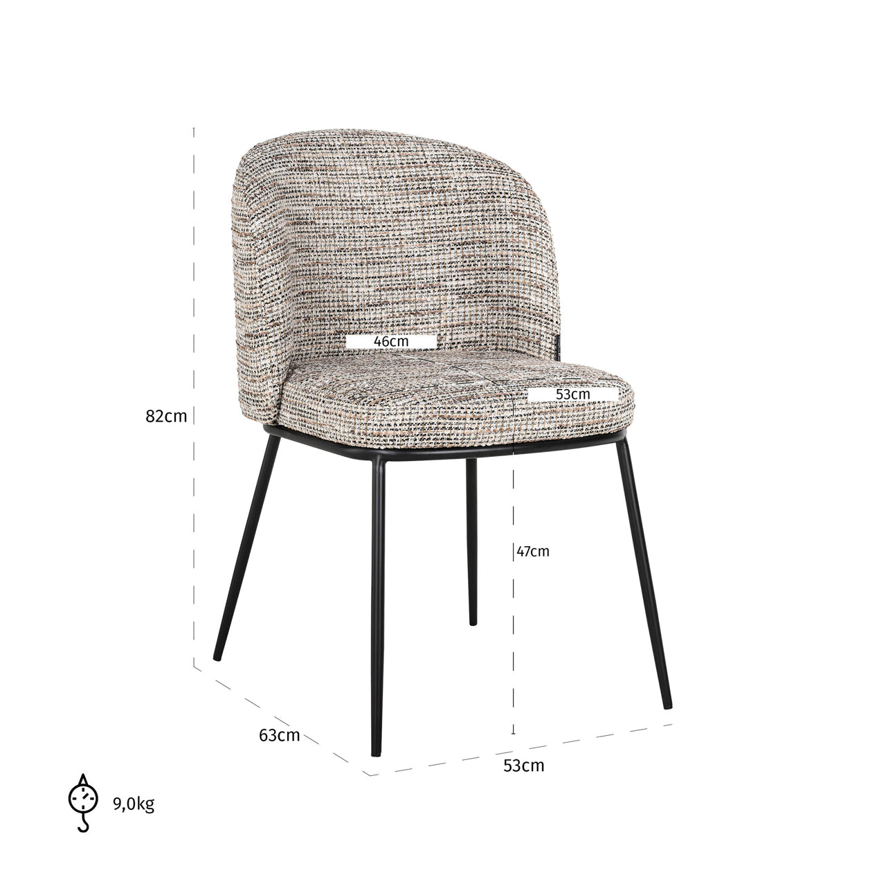 Richmond Interiors Esszimmerstuhl Elvi trendy nature fire retardant (Set of 2) Esszimmerstuhl Richmond Interiors