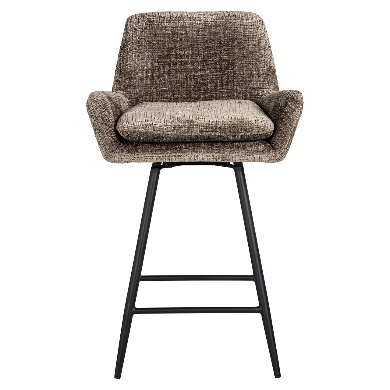 Richmond Interiors - 2er-Set Barhocker Linsey stone Chenille Barhocker Richmond Interiors