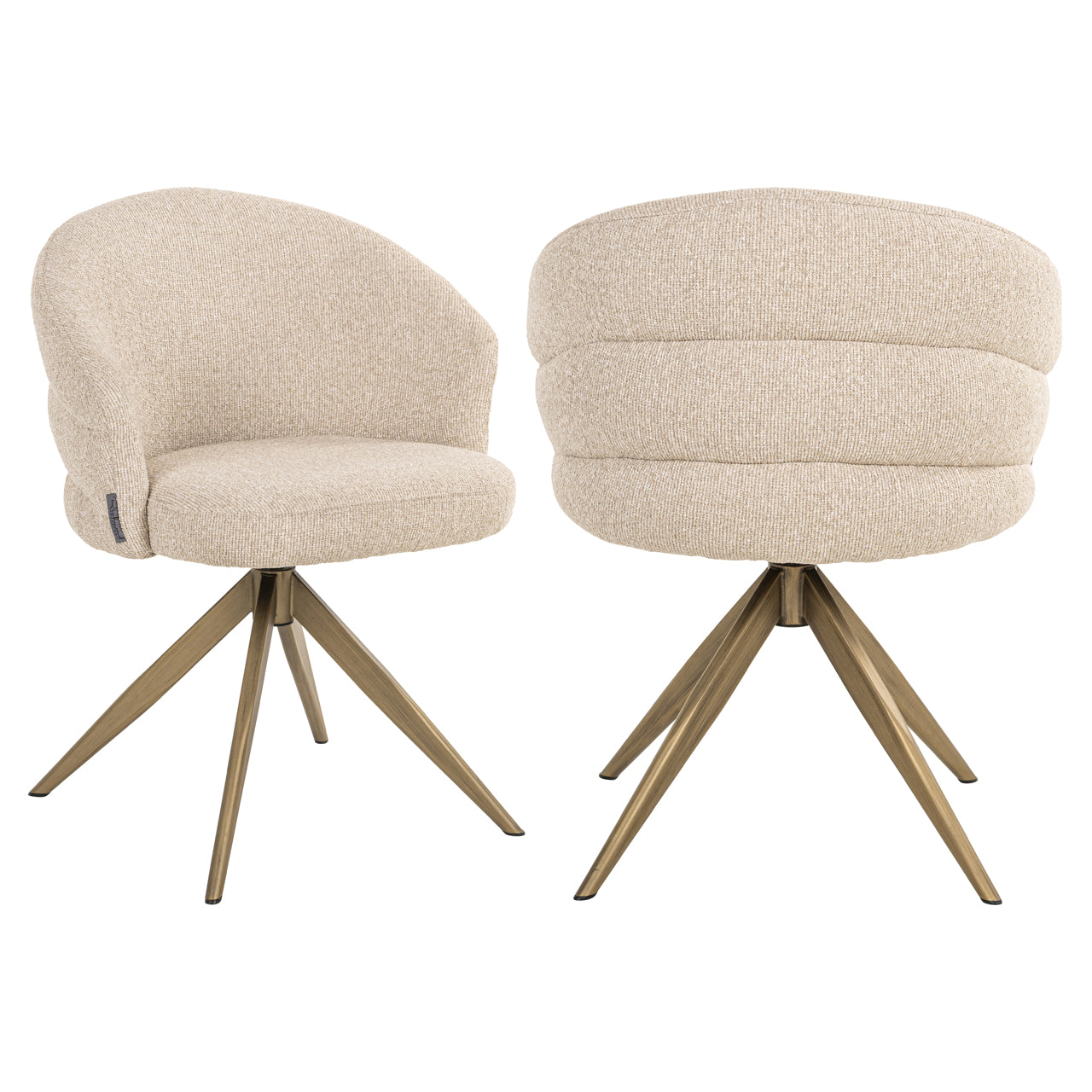 Richmond Interiors Esszimmerstuhl Zendaya biscotti swivel fire retardant Esszimmerstuhl Richmond Interiors