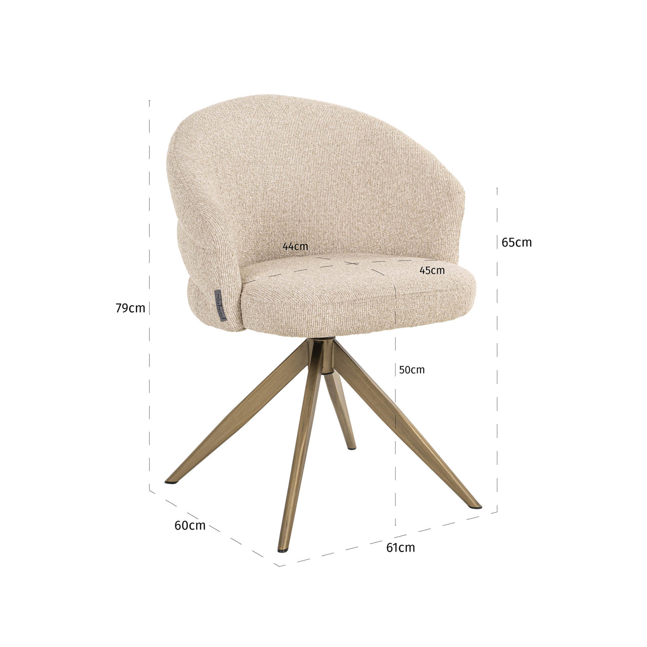 Richmond Interiors Esszimmerstuhl Zendaya biscotti swivel fire retardant Esszimmerstuhl Richmond Interiors