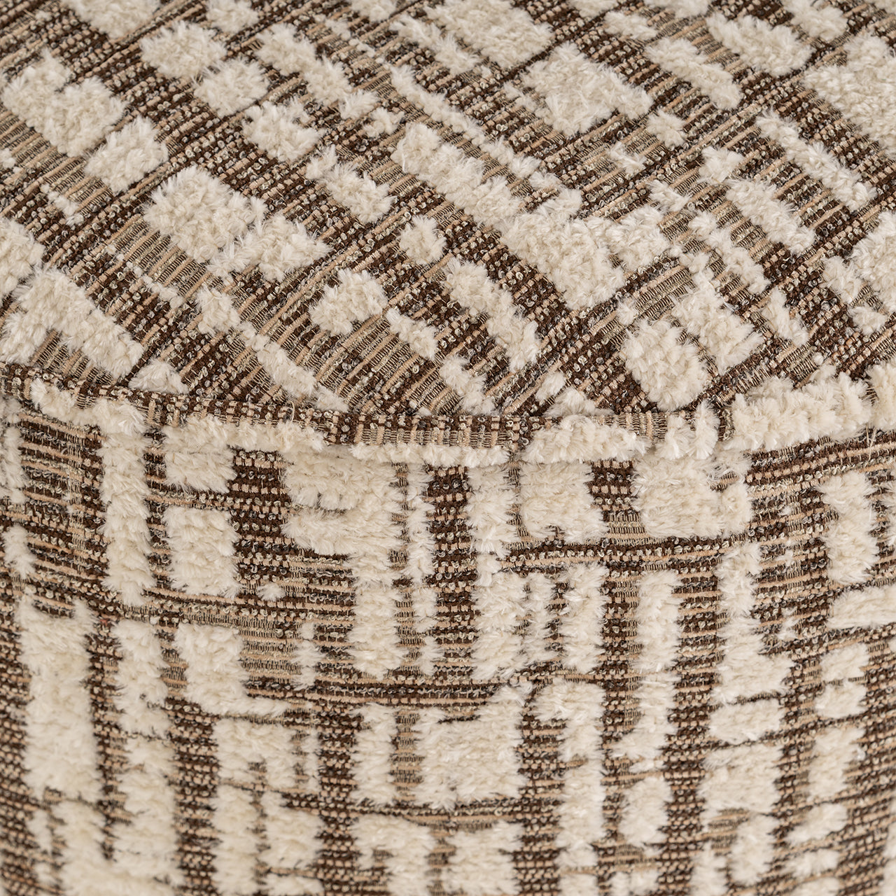 Richmond Interiors Hocker Lexie – Dalia Cream (Ø70) Pouf rund Richmond Interiors
