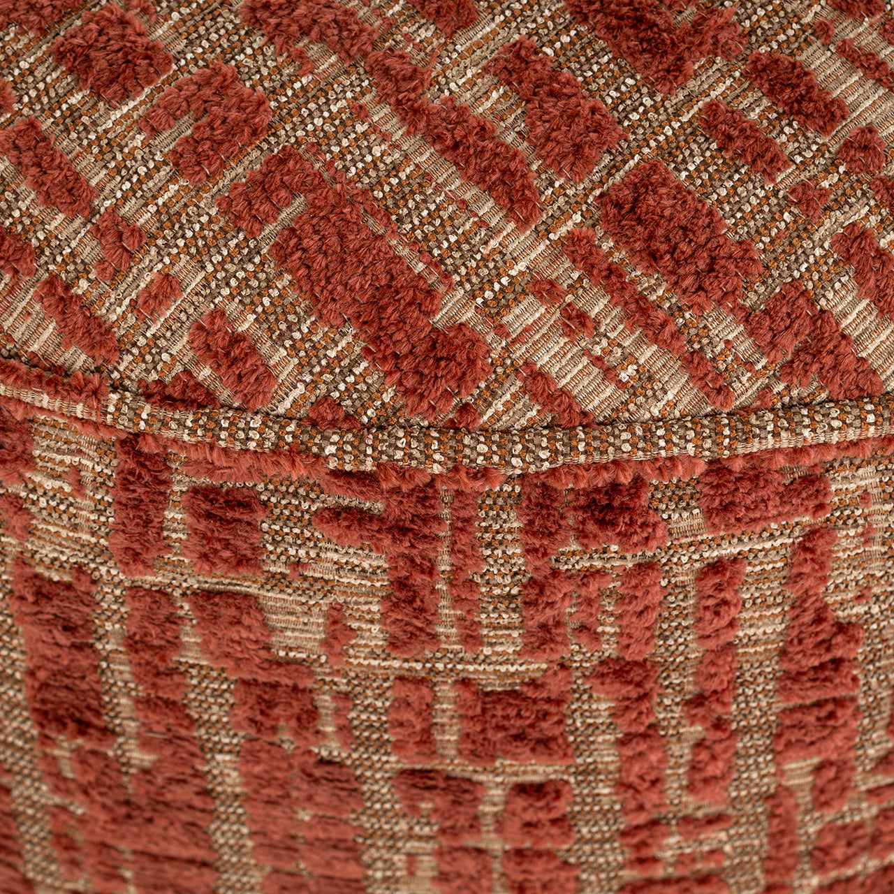 Richmond Interiors Hocker Lexie – Dalia Terra (Ø70) Pouf rund Richmond Interiors