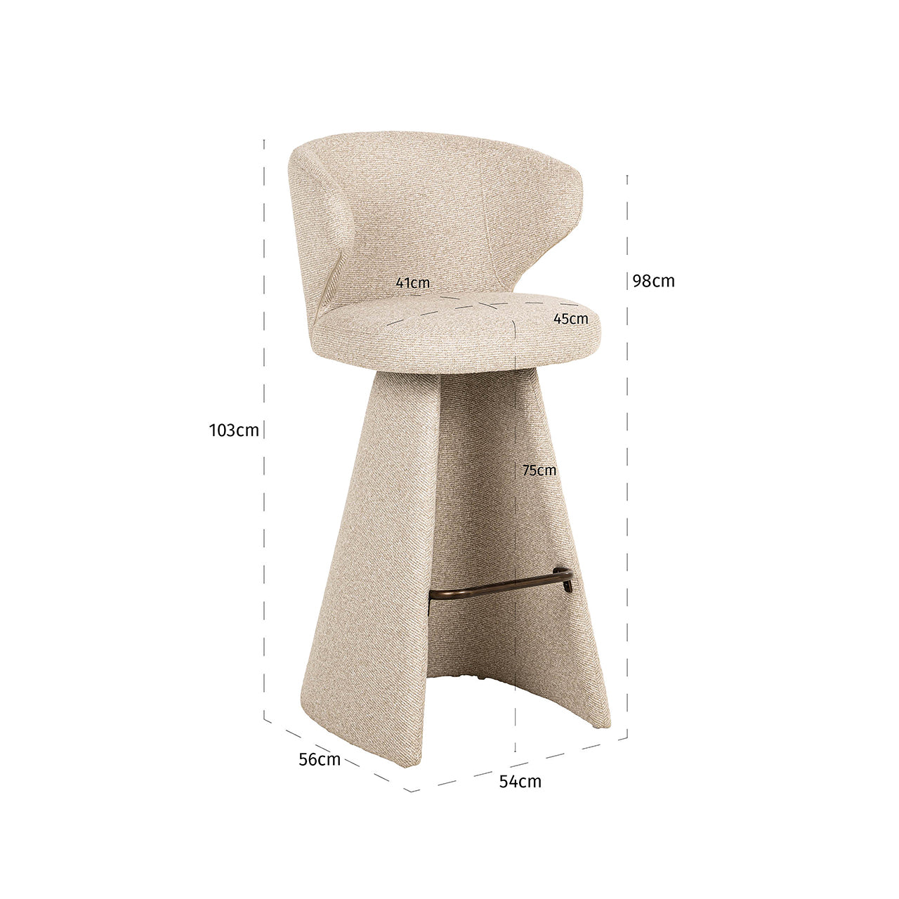 Richmond Interiors Barstuhl Gatsbi biscotti (Biscotti) Barstuhl Richmond Interiors