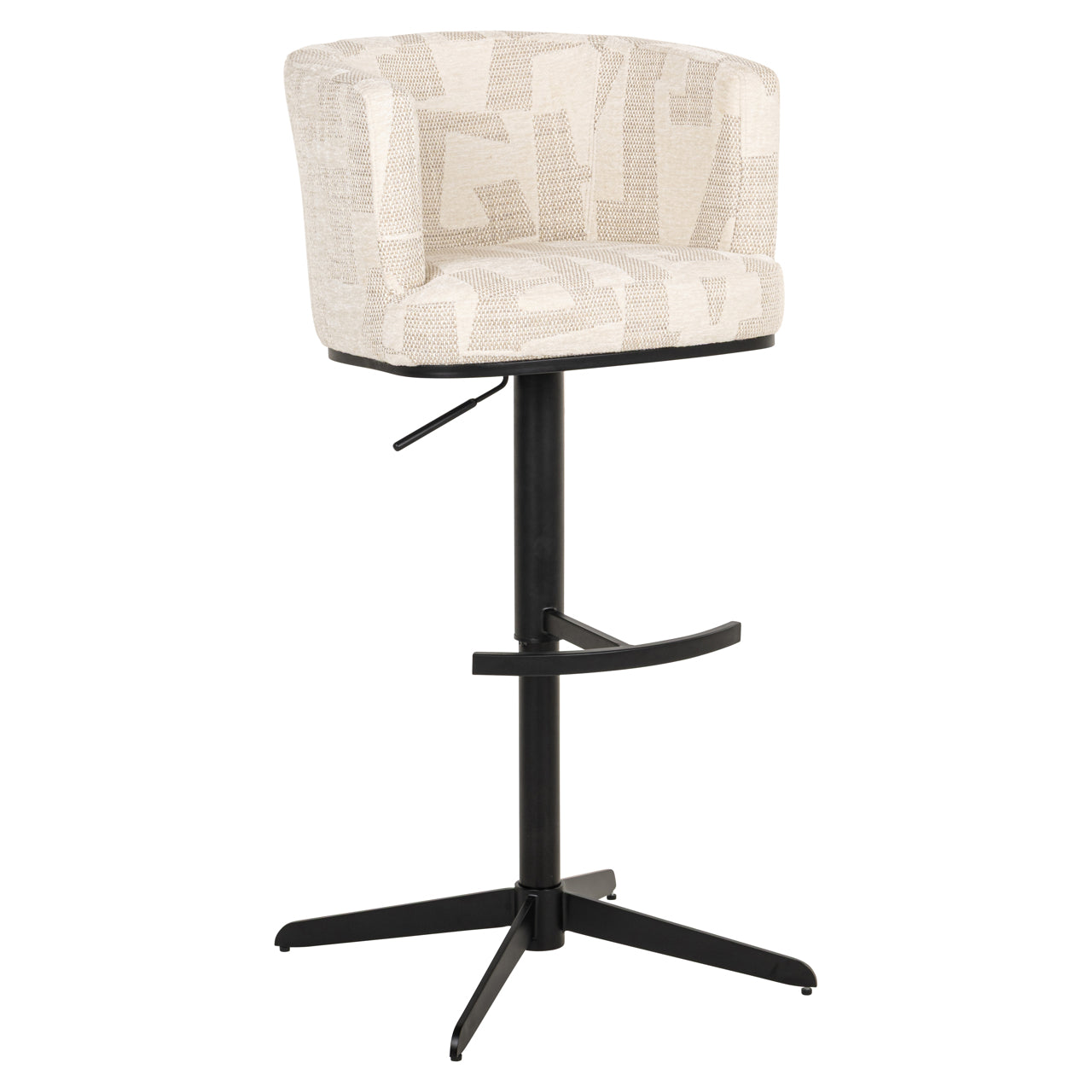 Richmond Interiors Barhocker Cheyenne beige graffic swivel Barhocker Richmond Interiors