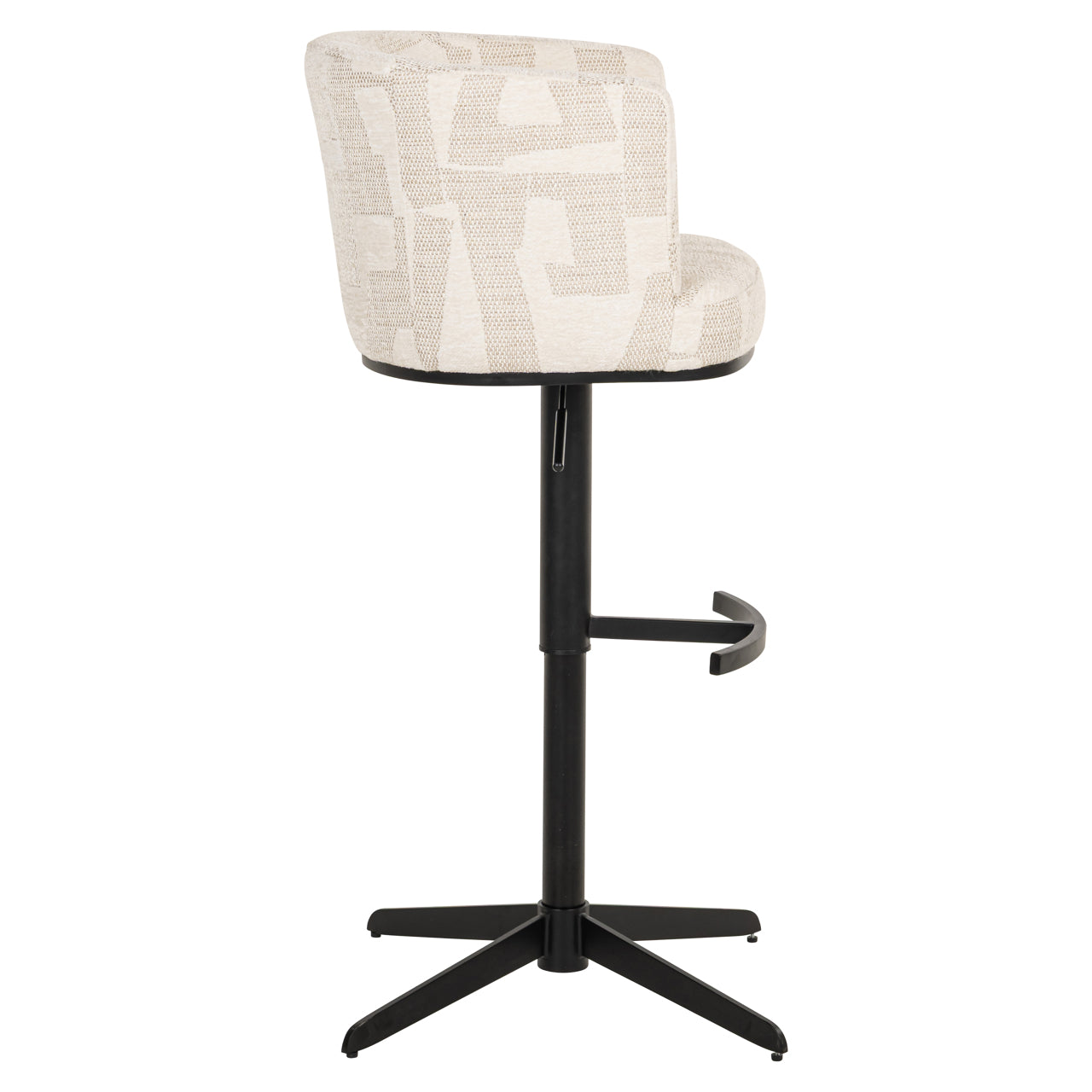 Richmond Interiors Barhocker Cheyenne beige graffic swivel Barhocker Richmond Interiors