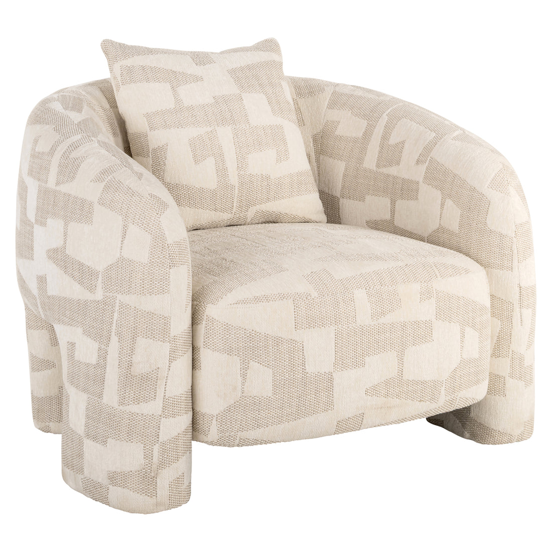 Richmond Interiors Lounge Stuhl Tuscany beige graffic Lounge Stuhl Richmond Interiors