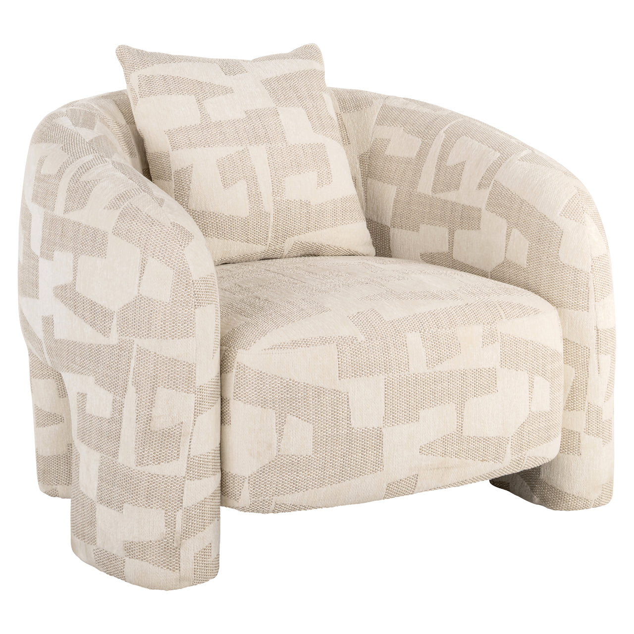 Richmond Interiors Lounge Stuhl Tuscany beige graffic Lounge Stuhl Richmond Interiors