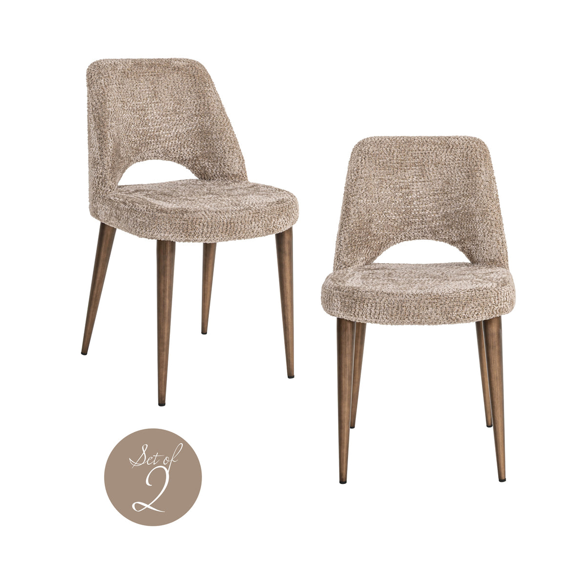 Richmond Interiors Esszimmerstuhl Delphine lovely nature fire retardant (Set of 2) Richmond Interiors