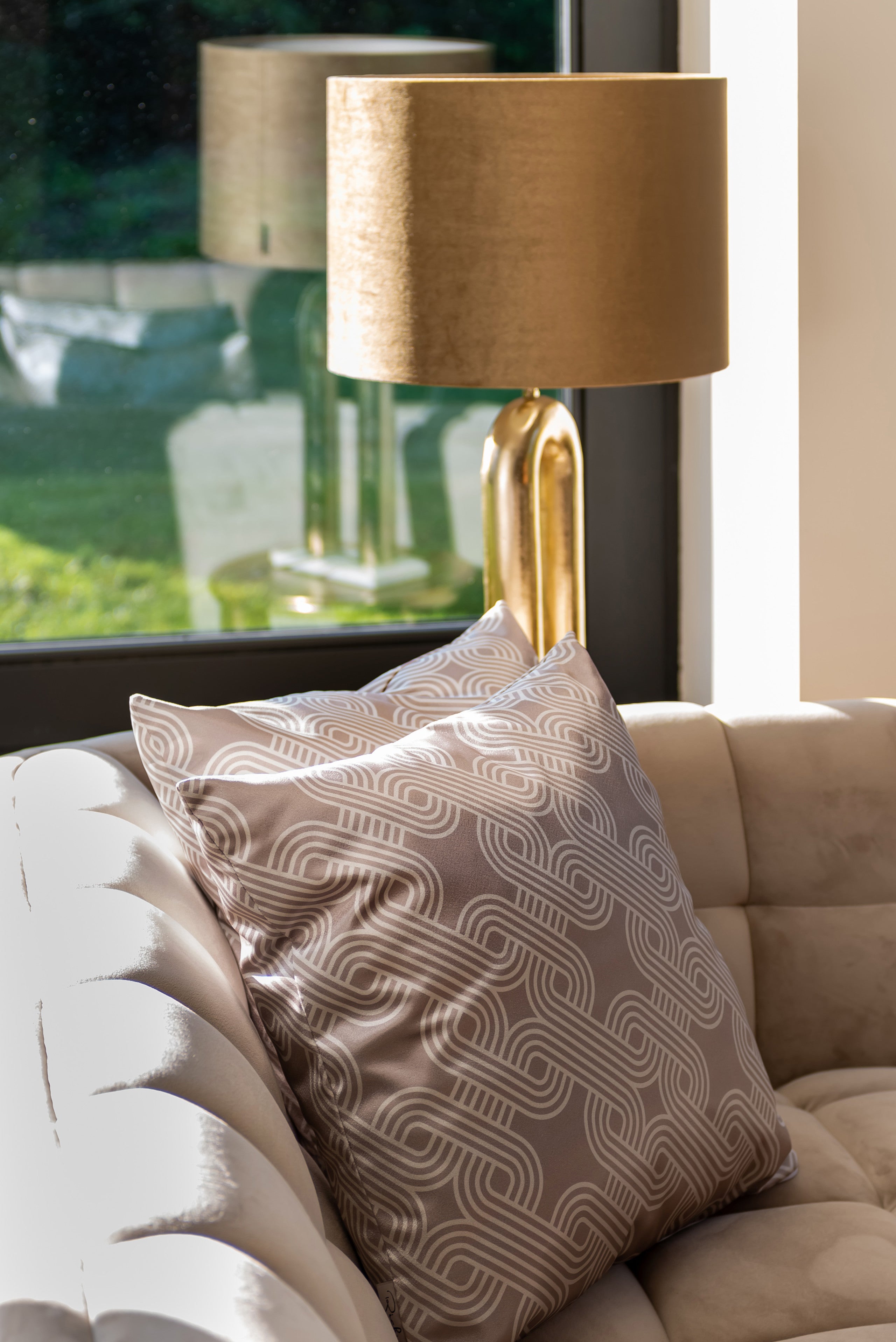 Richmond Interiors Kissen Mindy quadrant cream 50x50