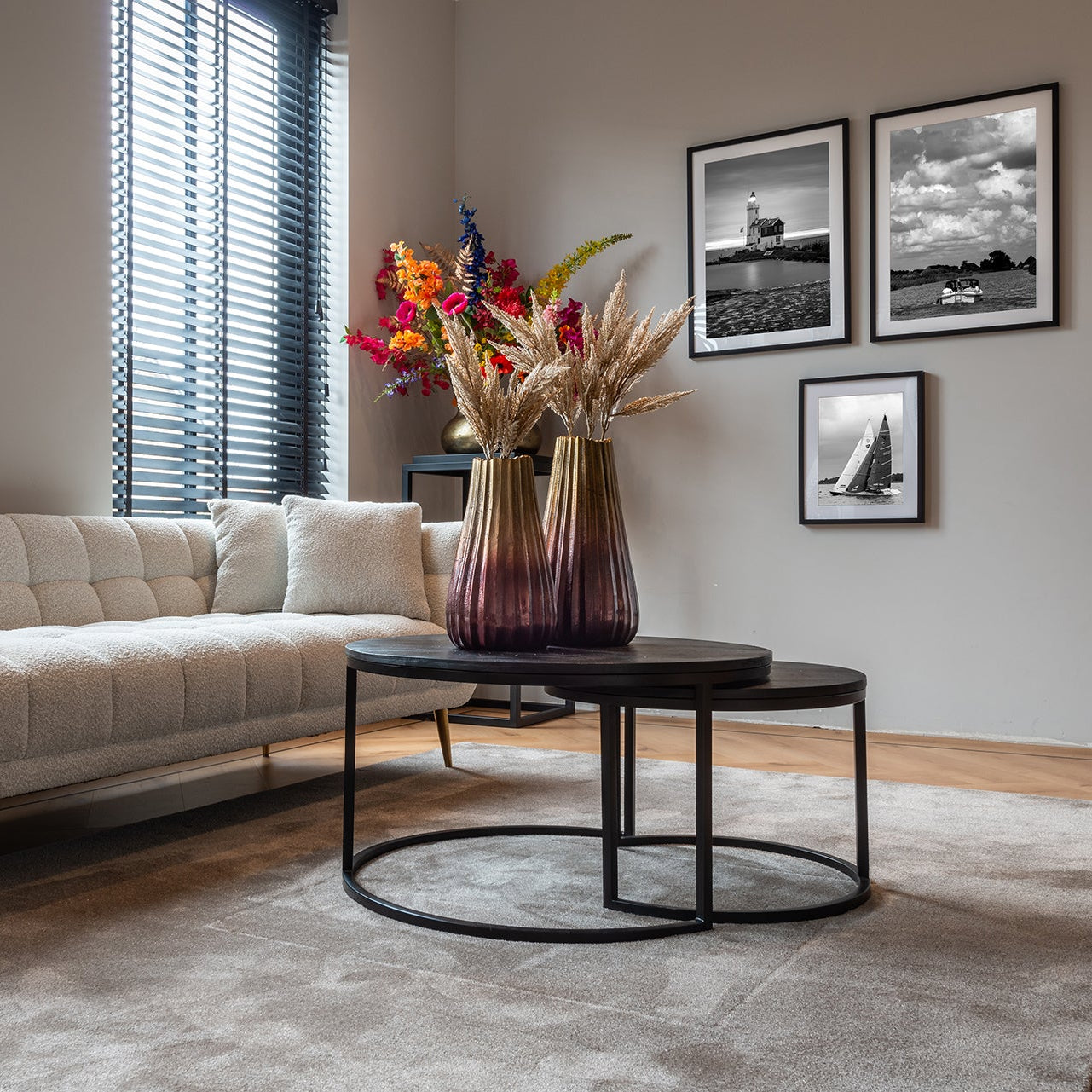 Richmond Interiors Couchtisch Catana 2er Set (Schwarz) Couchtisch-Set Richmond Interiors
