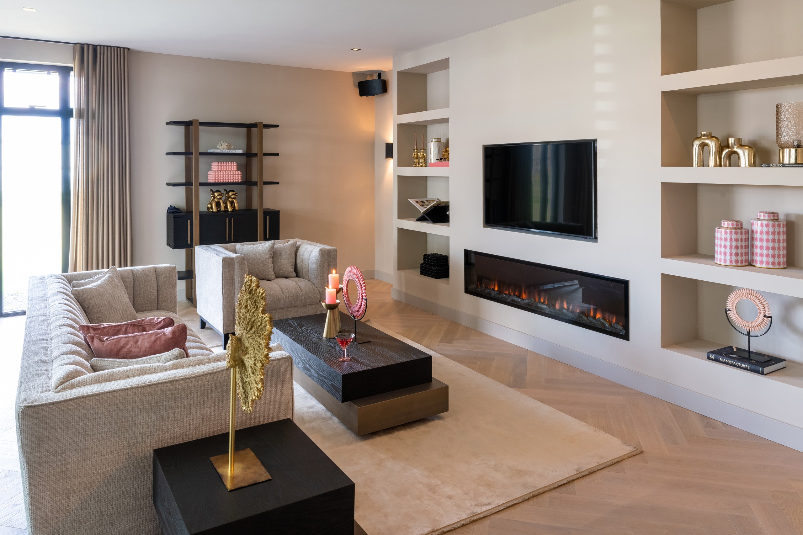 Richmond Interiors Beistelltisch Cambon dark coffee Beistelltisch Richmond Interiors